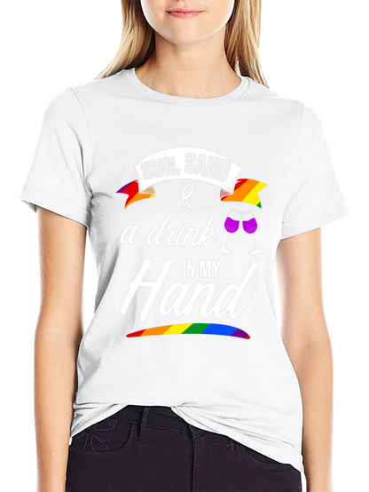 Sun Sand & A Drink T-Shirt - Pride Edition