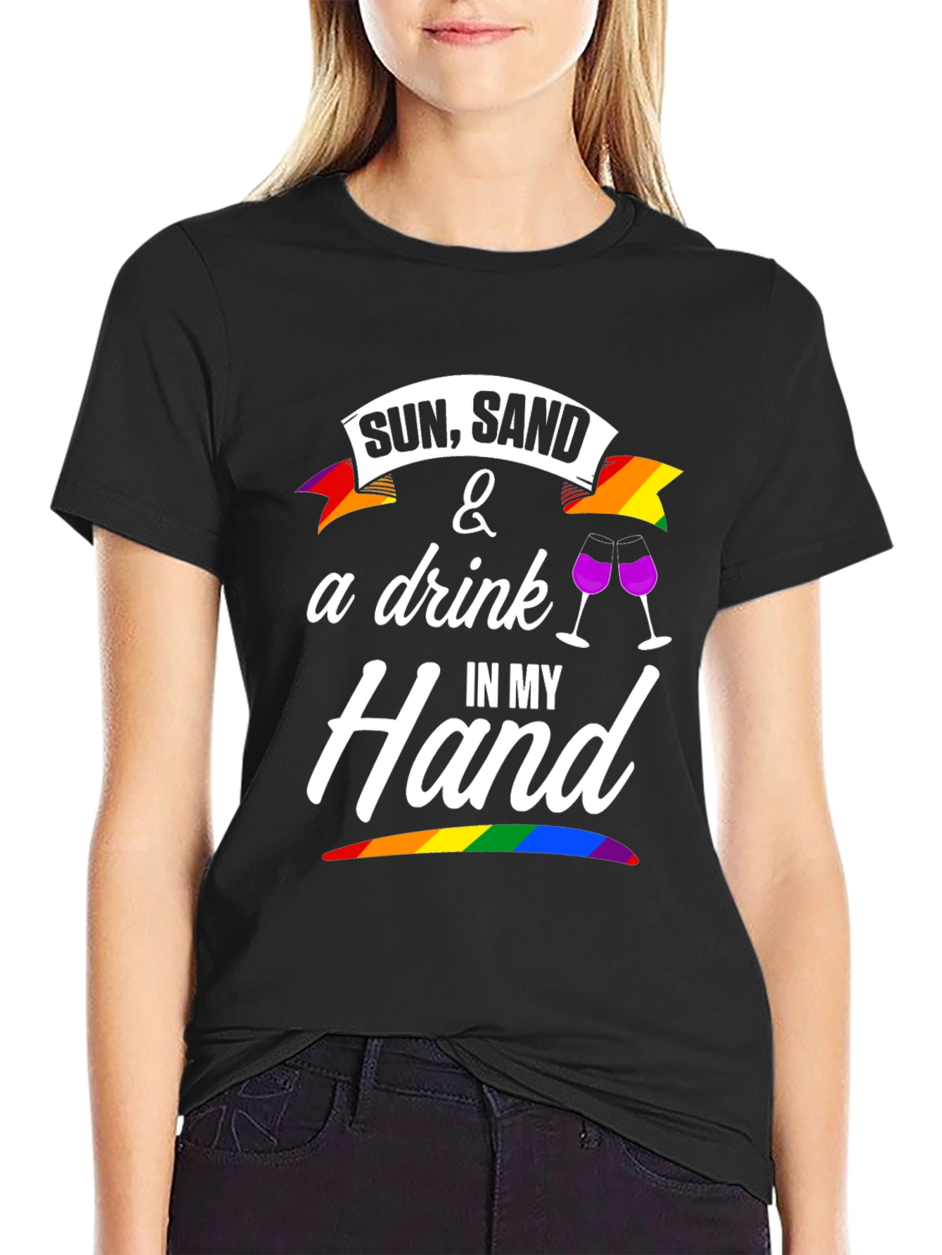 Sun Sand & A Drink T-Shirt - Pride Edition
