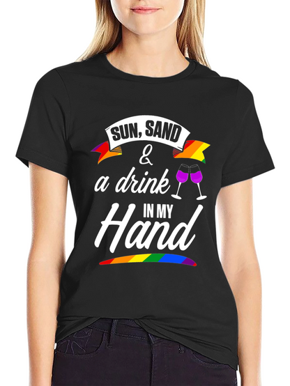 Sun Sand & A Drink T-Shirt - Pride Edition