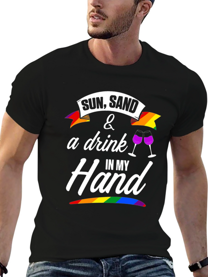 Sun Sand & A Drink T-Shirt - Pride Edition