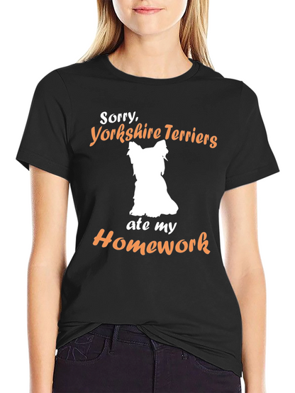 Yorkshire Terrier Homework Excuse T-Shirt
