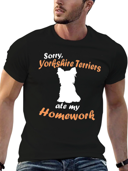 Yorkshire Terrier Homework Excuse T-Shirt
