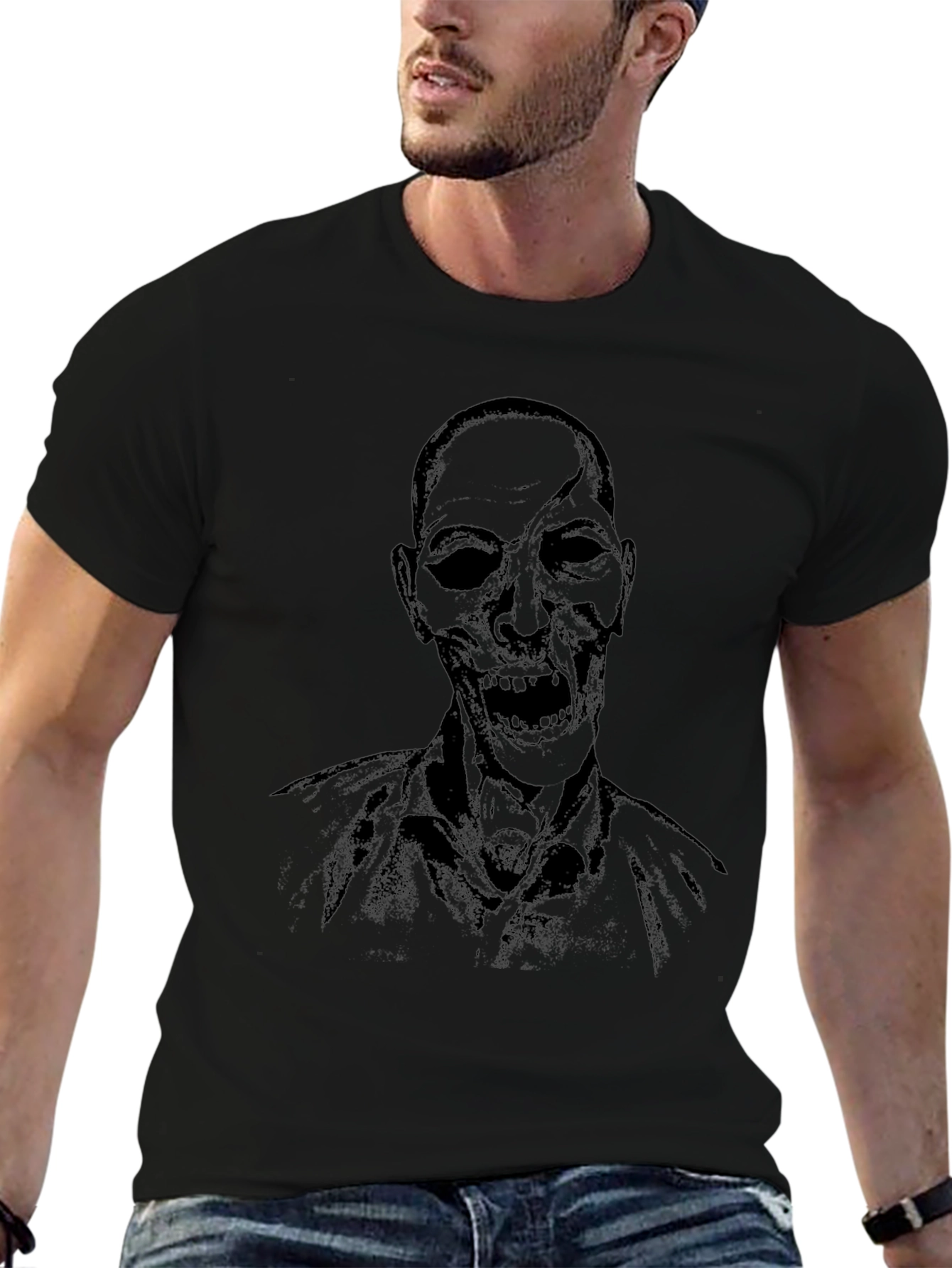 Zombie Graphic T-Shirt - Mens Black Tee