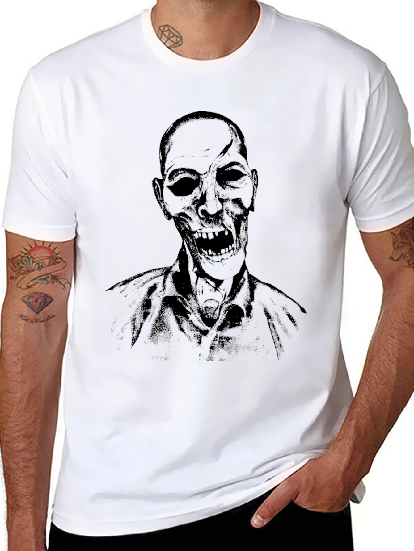 Zombie Graphic T-Shirt - Mens Black Tee