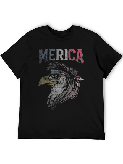 American Eagle Graphic T-Shirt Patriotic USA Flag
