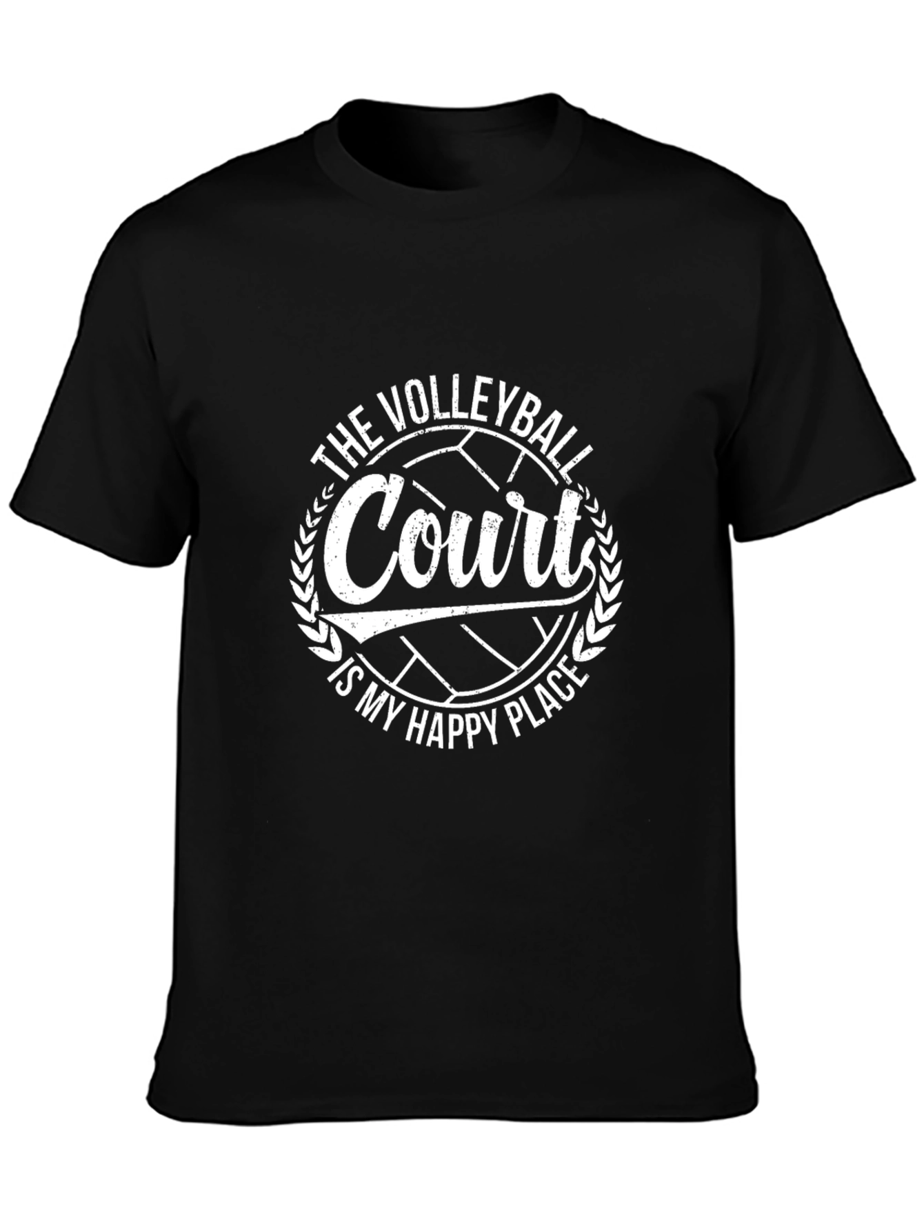 Volleyball Court Is My Happy Place T-Shirt