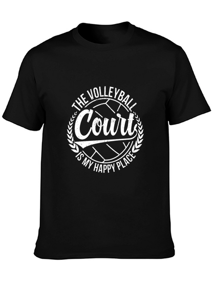 Volleyball Court Is My Happy Place T-Shirt
