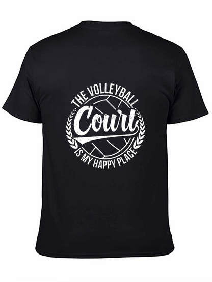 Volleyball Court Is My Happy Place T-Shirt