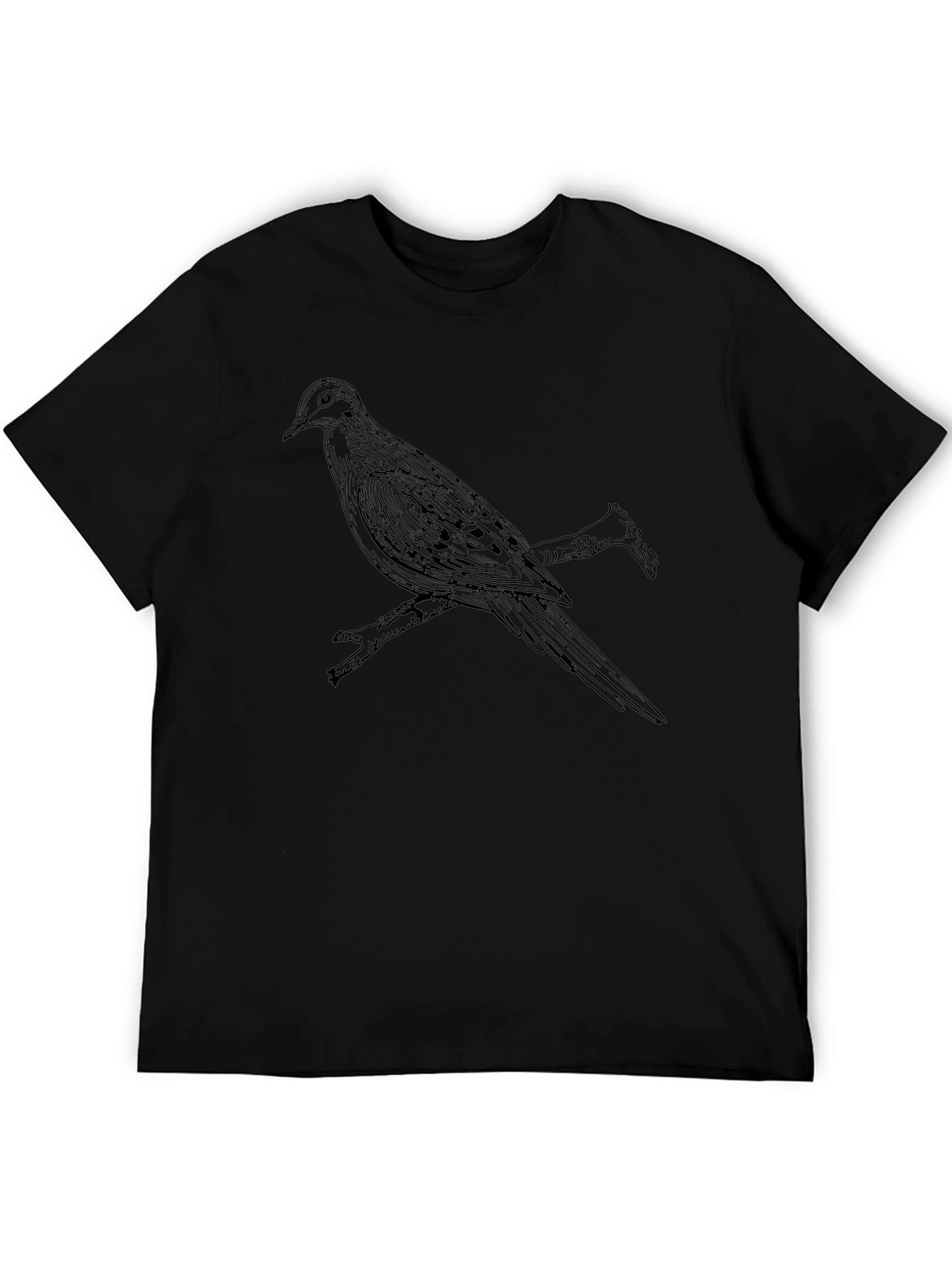 Bird on Branch Graphic Tee - Black