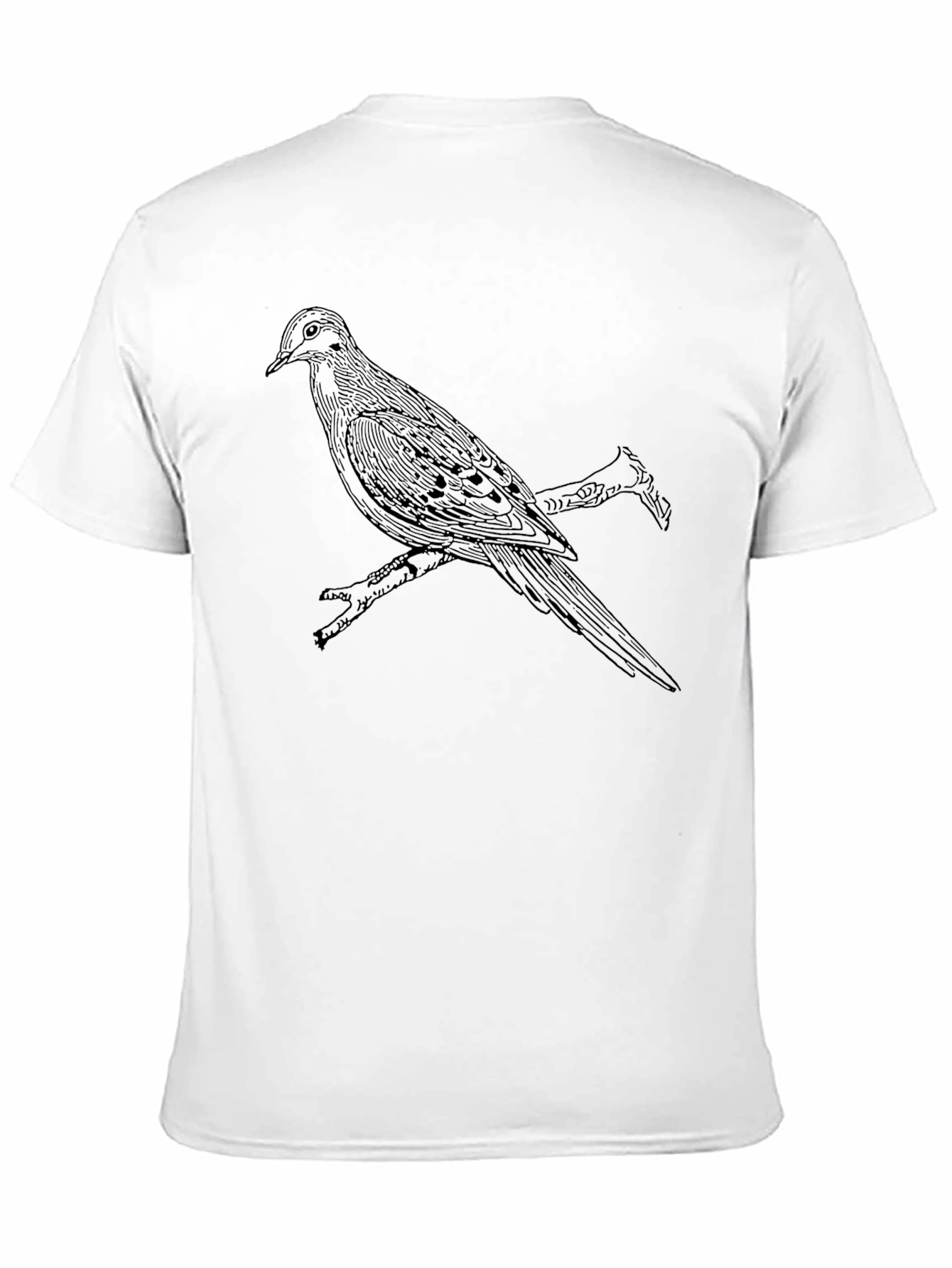 Bird on Branch Graphic Tee - Black
