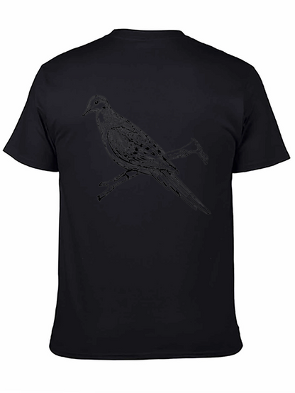 Bird on Branch Graphic Tee - Black