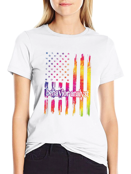 Behavior Analyst American Flag Graphic Tee