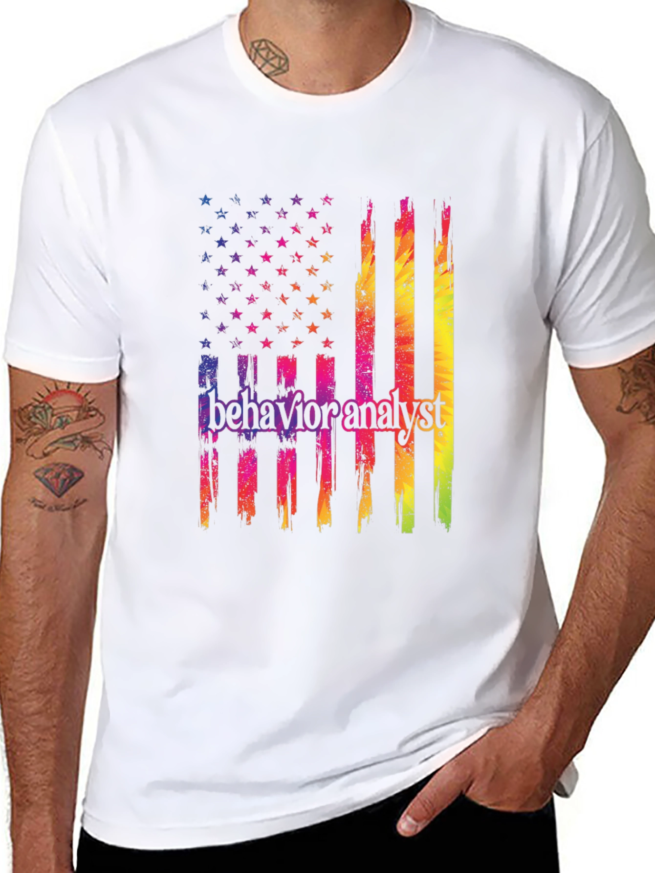 Behavior Analyst American Flag Graphic Tee