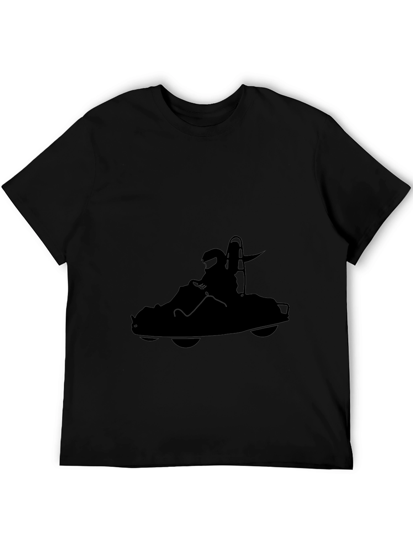 Black Kart Racing Graphic Tee for Men