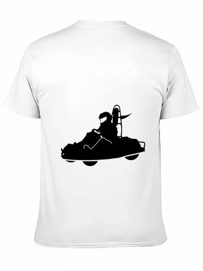 Black Kart Racing Graphic Tee for Men