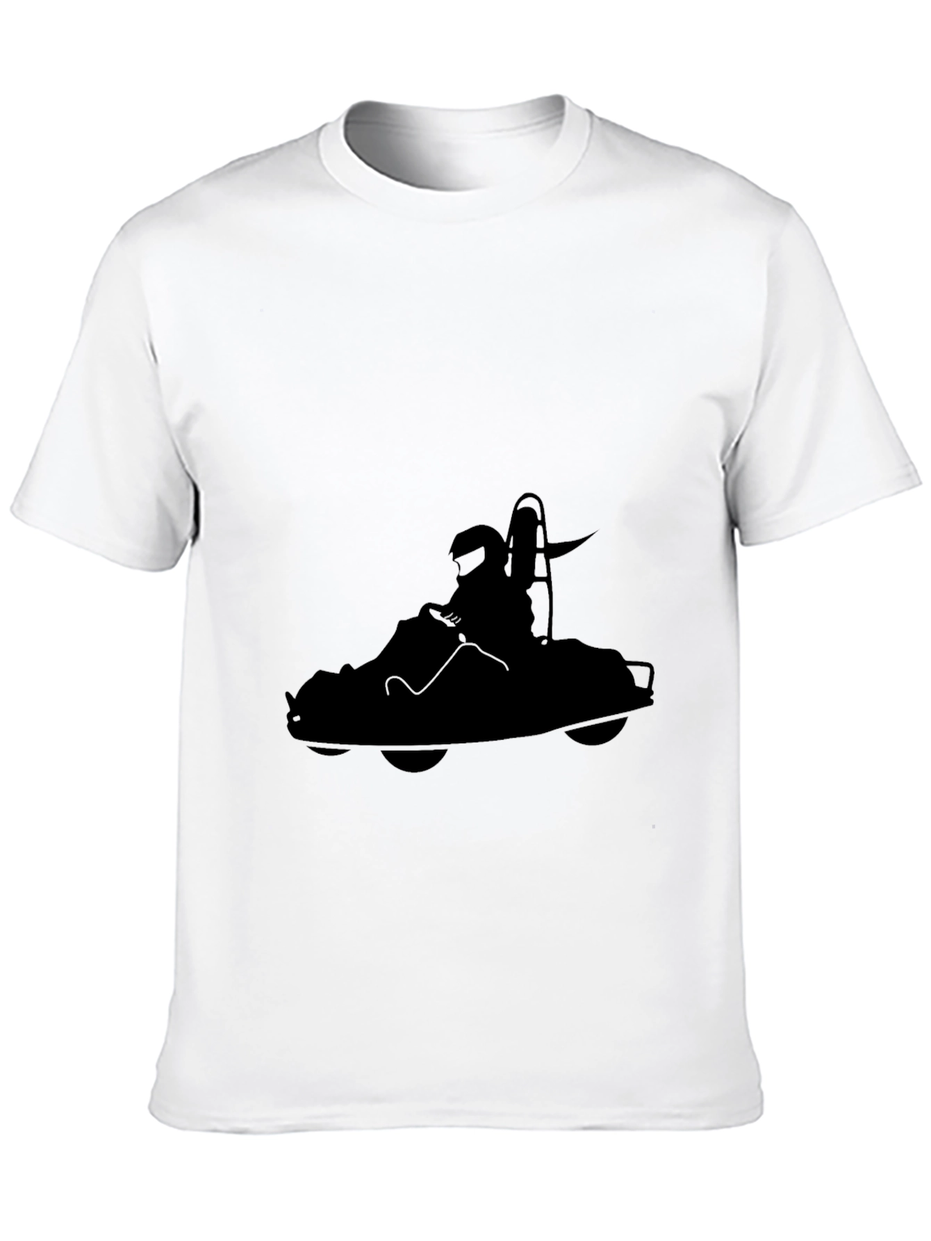 Black Kart Racing Graphic Tee for Men