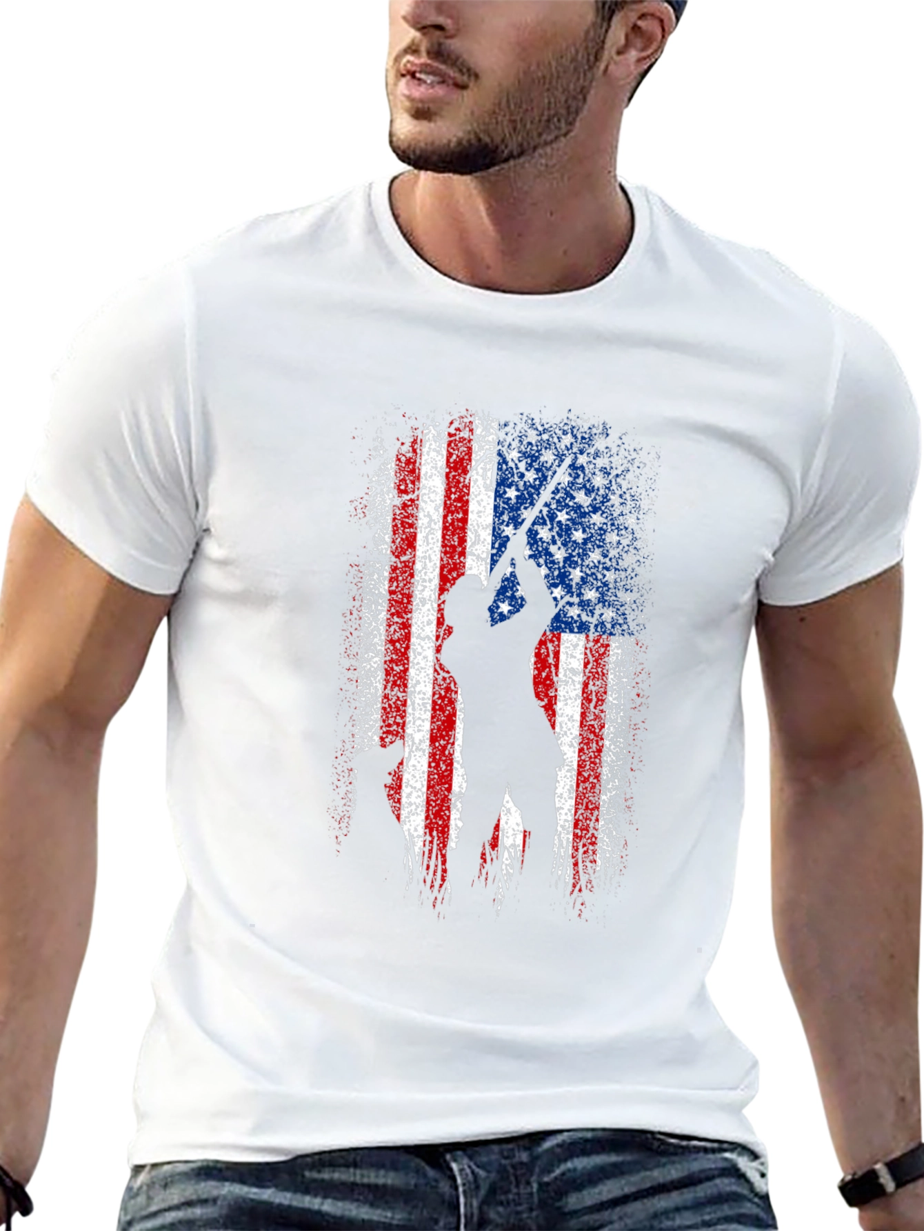 American Flag Hunter T-Shirt