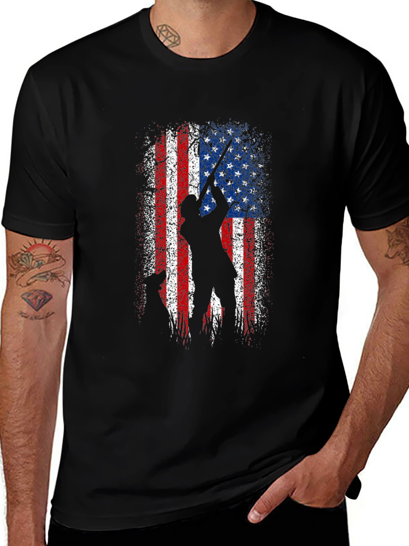 American Flag Hunter T-Shirt