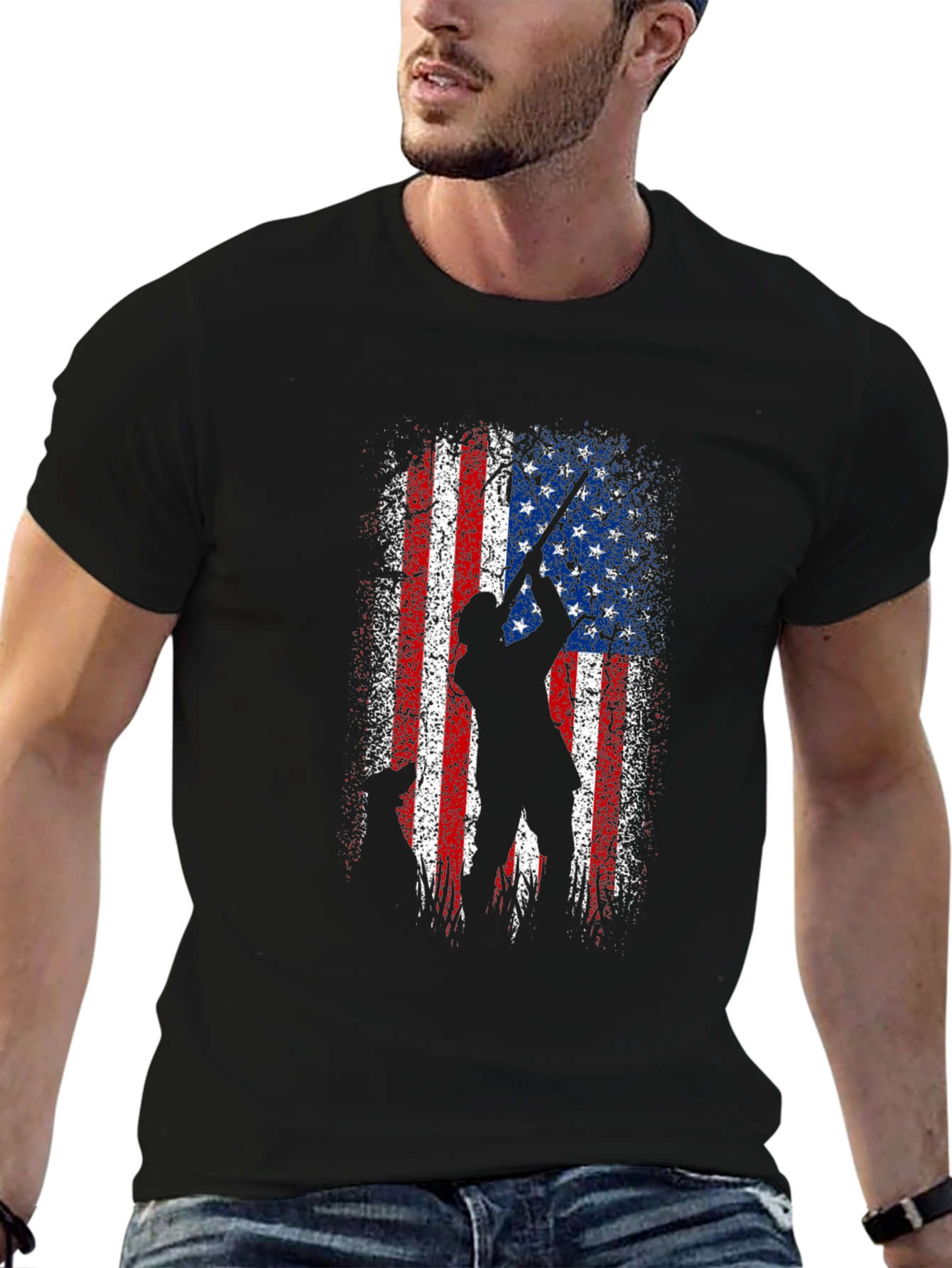 American Flag Hunter T-Shirt