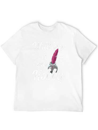 Writing is My Hobby T-Shirt - Black Graphic Tee