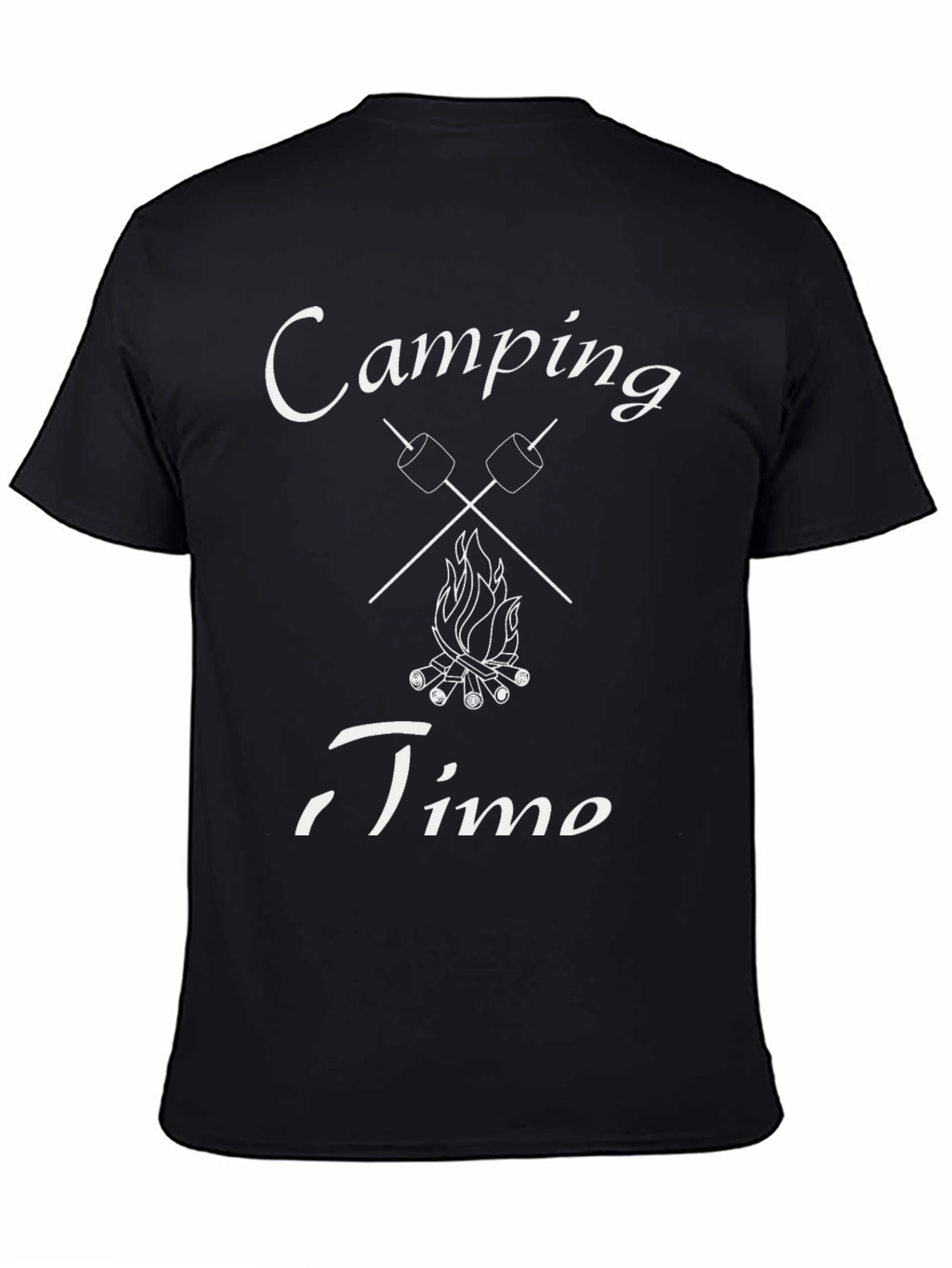 Camping Time Graphic T-Shirt - Marshmallow Campfire Design
