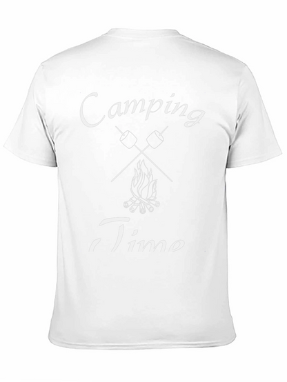 Camping Time Graphic T-Shirt - Marshmallow Campfire Design