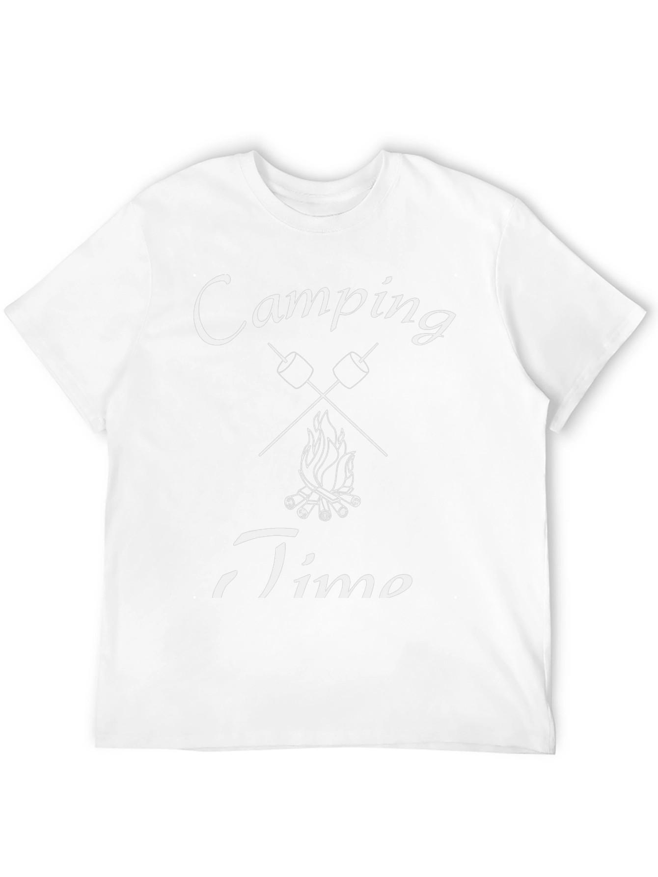 Camping Time Graphic T-Shirt - Marshmallow Campfire Design