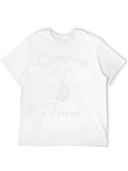 Camping Time Graphic T-Shirt - Marshmallow Campfire Design