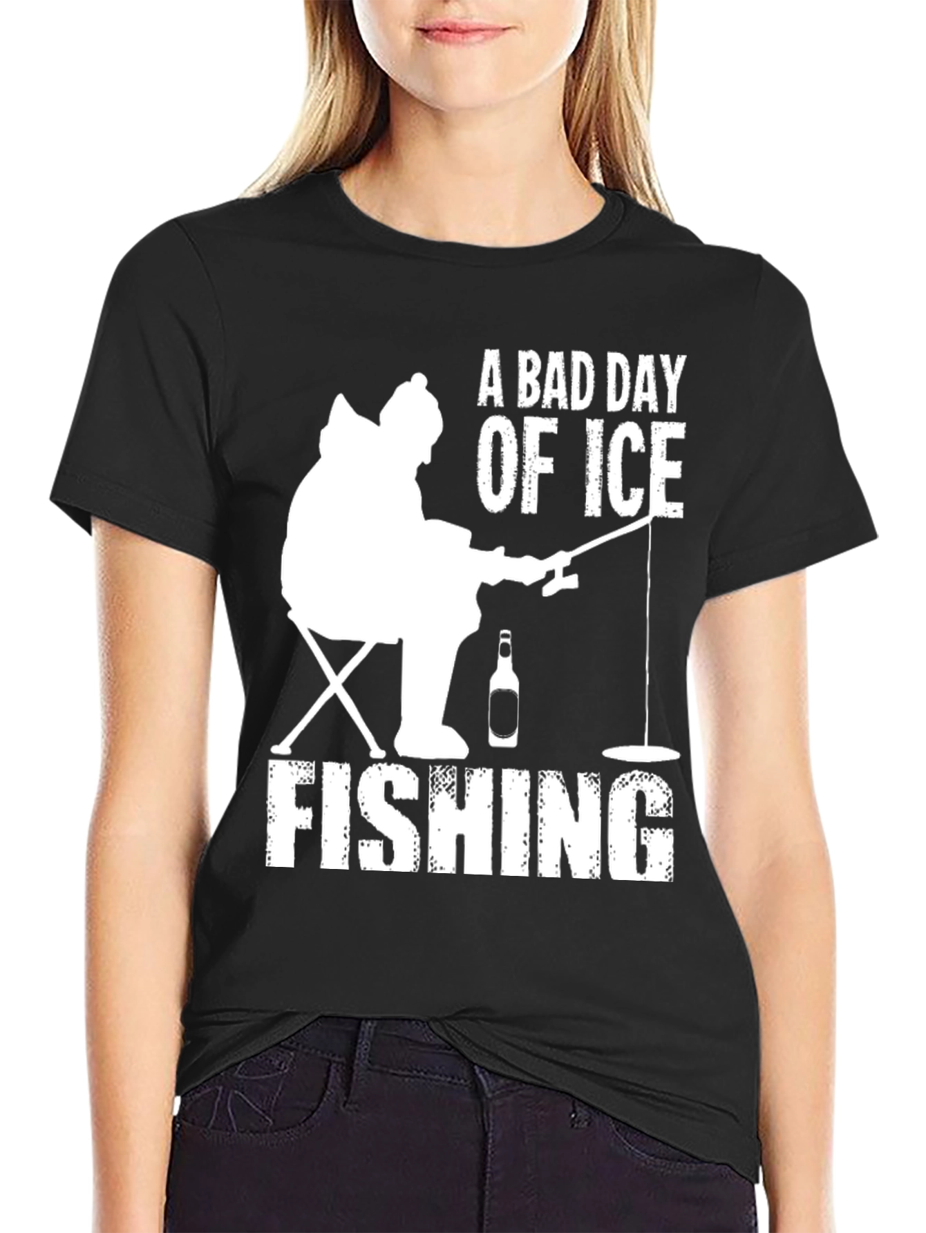 A Bad Day of Ice Fishing Graphic T-Shirt