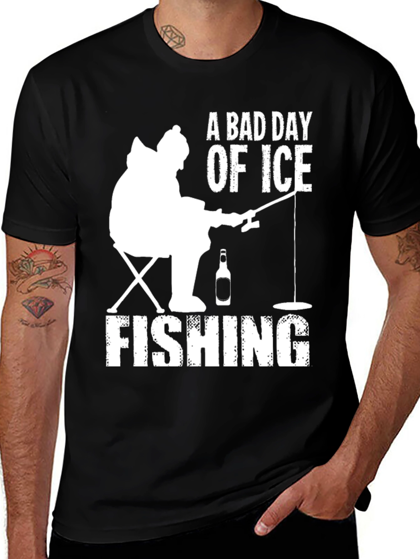 A Bad Day of Ice Fishing Graphic T-Shirt