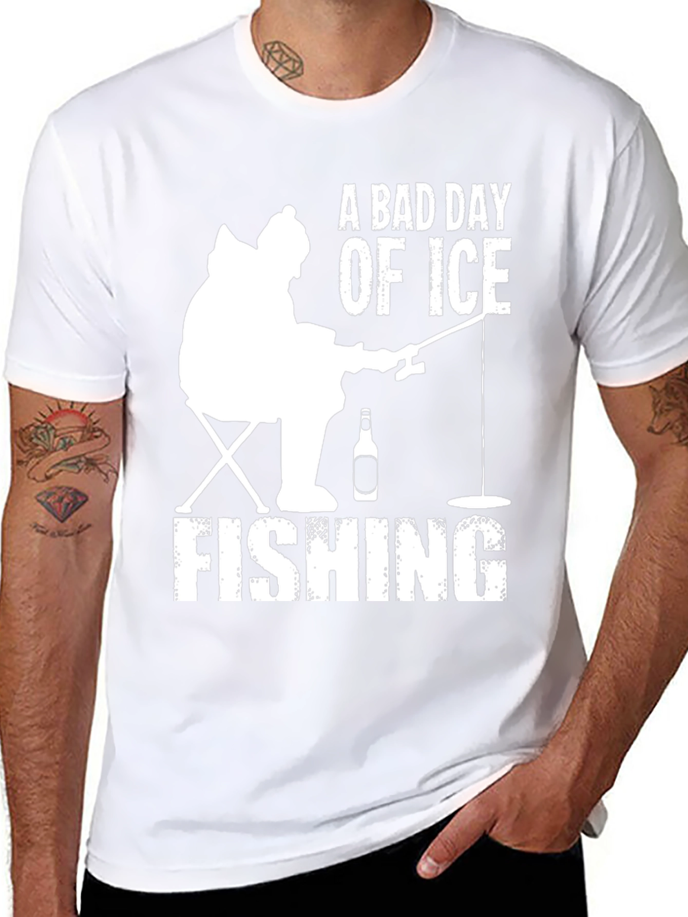 A Bad Day of Ice Fishing Graphic T-Shirt