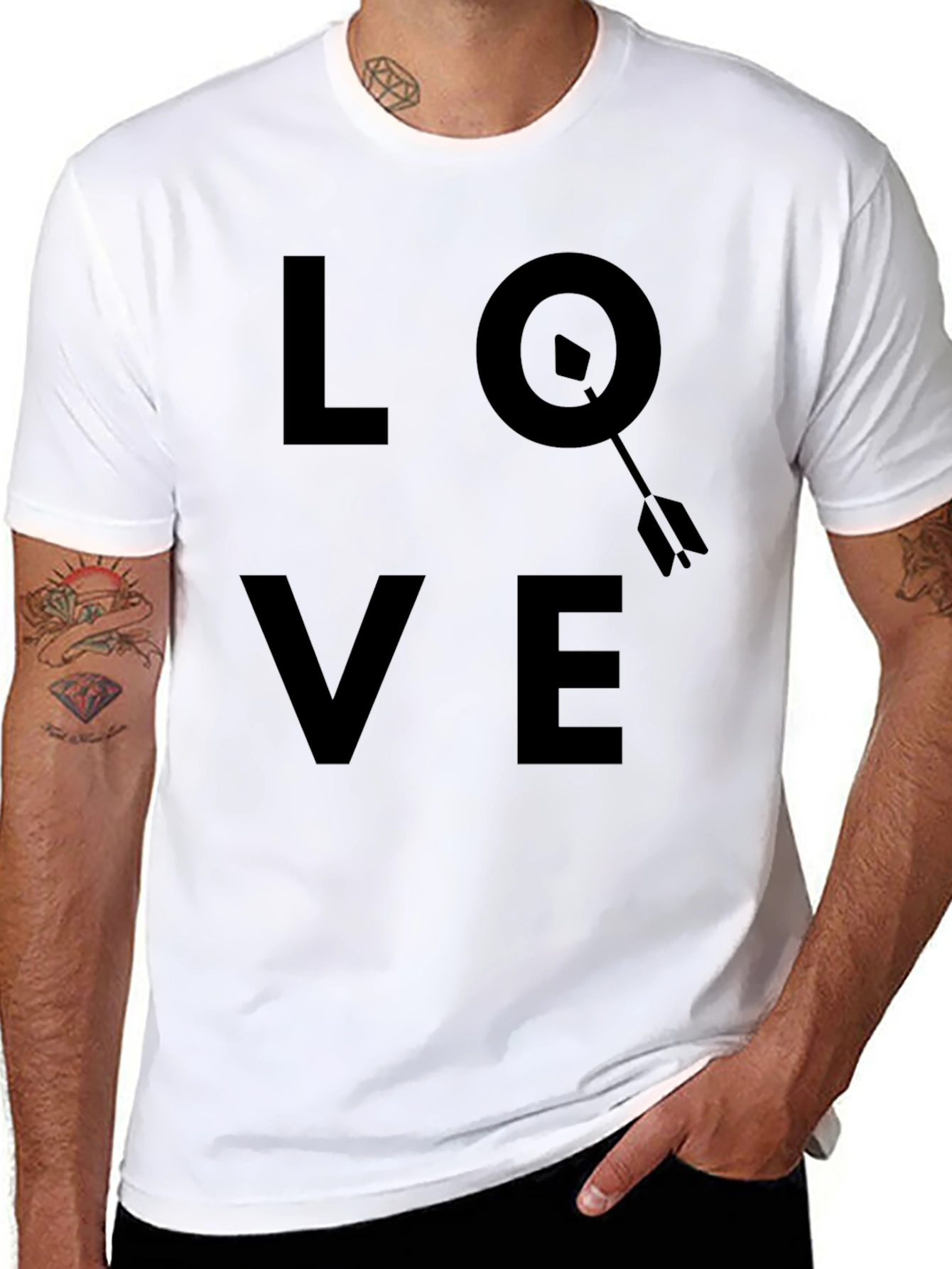 LOVE Compass Arrow Mens T-Shirt