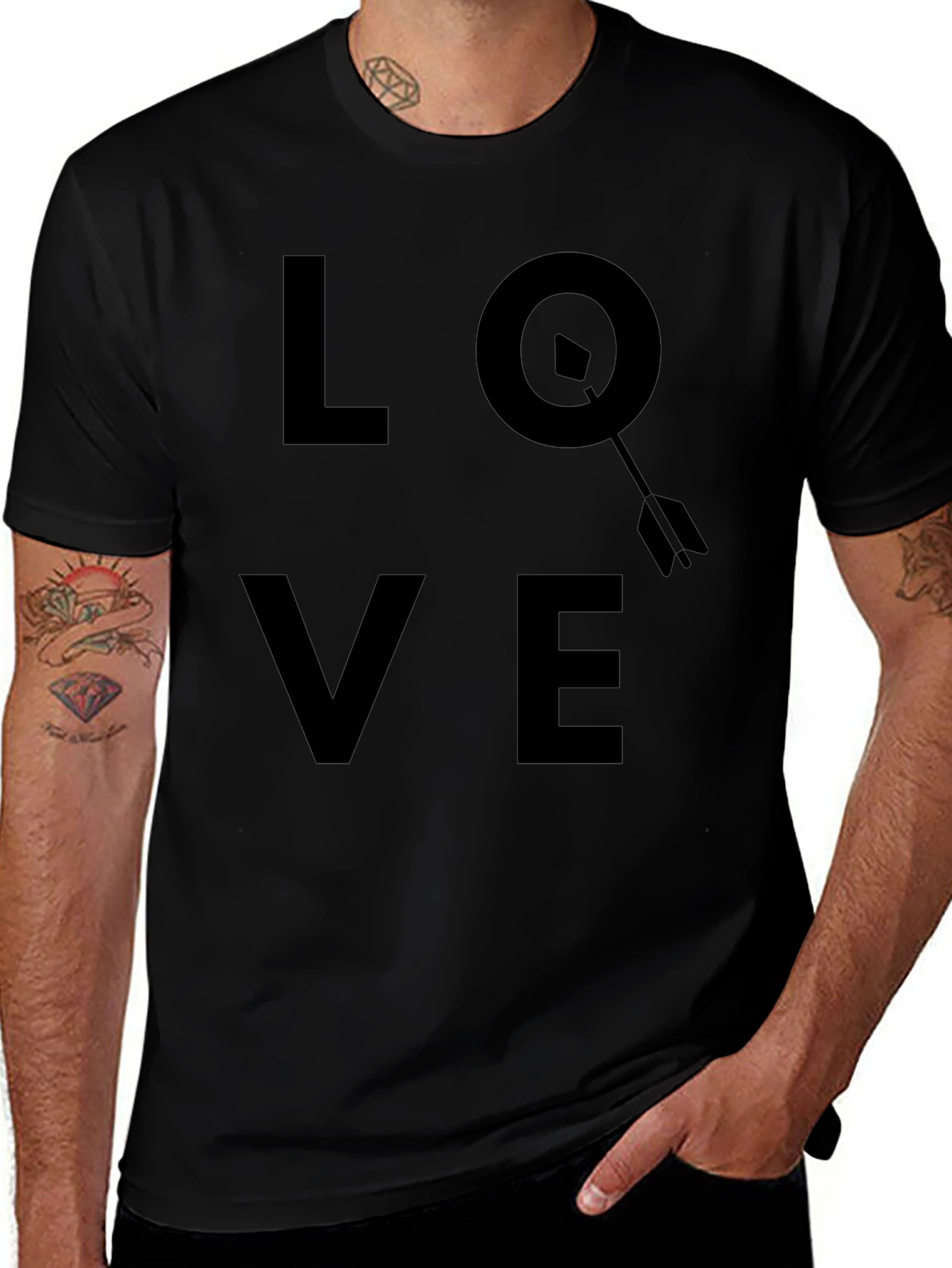 LOVE Compass Arrow Mens T-Shirt