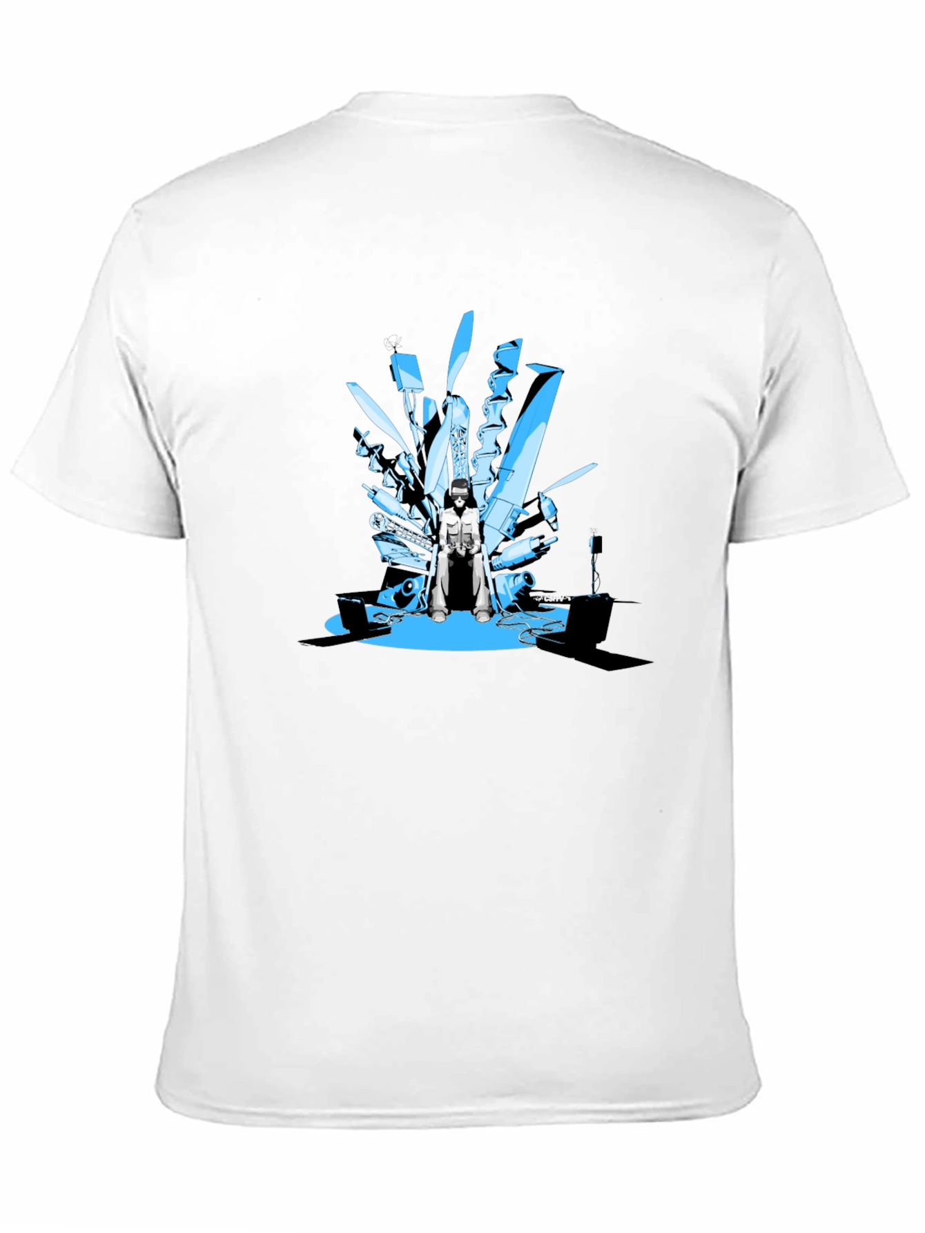 Tech Throne Black T-Shirt - Unique Graphic Design