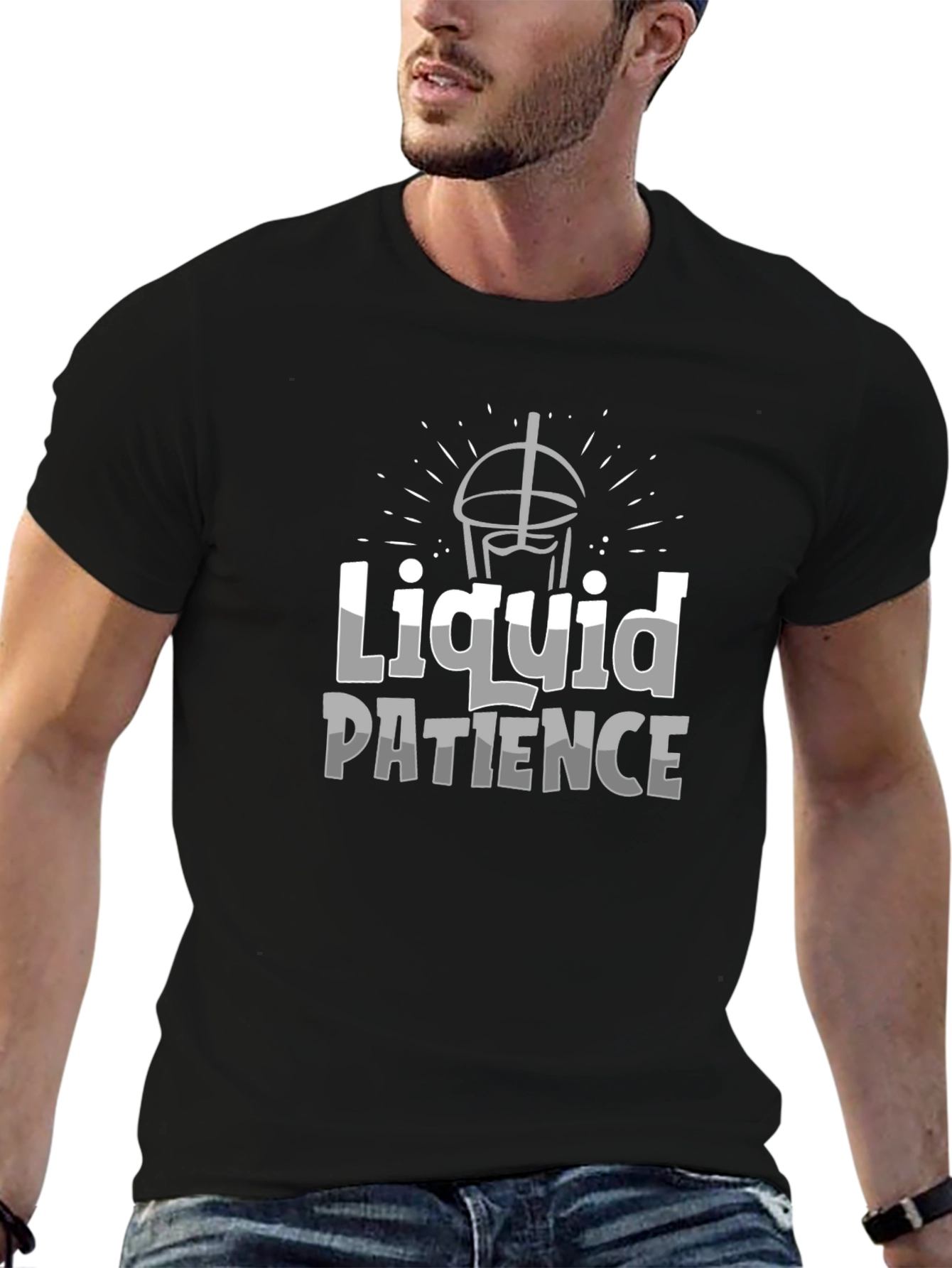 Liquid Patience Black T-Shirt