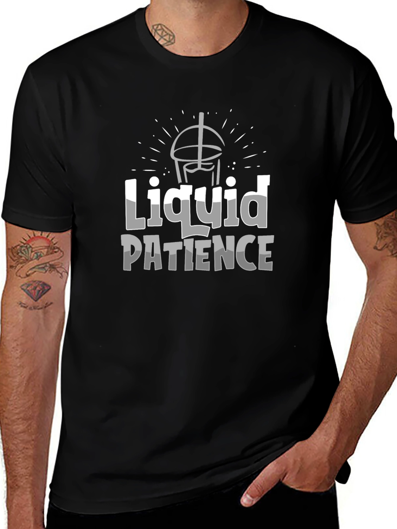 Liquid Patience Black T-Shirt