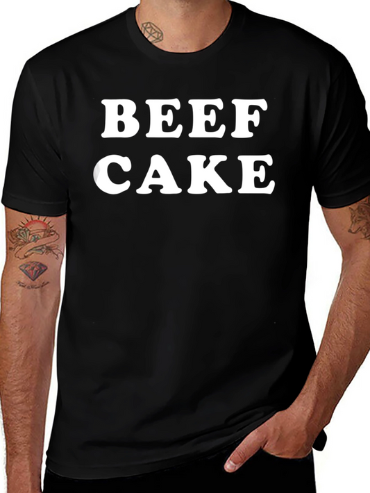 Beef Cake Graphic Tee - Funny Gym Workout Shirt