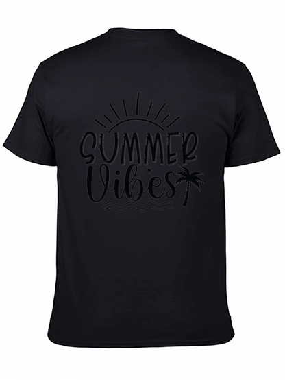 Summer Vibes Black Graphic T-Shirt
