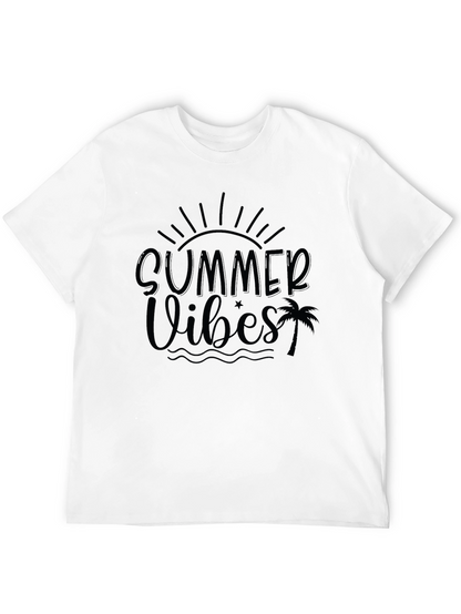 Summer Vibes Black Graphic T-Shirt