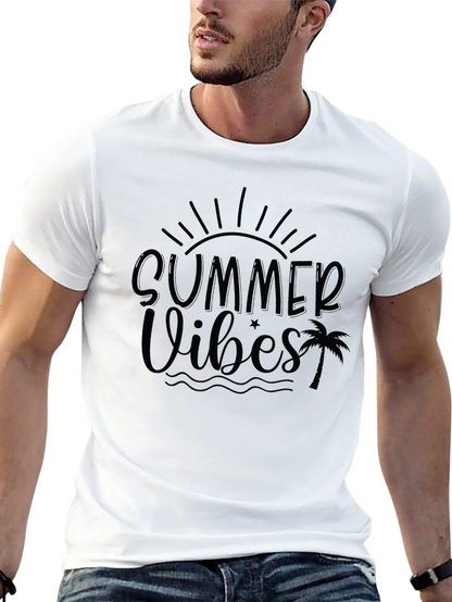 Summer Vibes Black Graphic T-Shirt