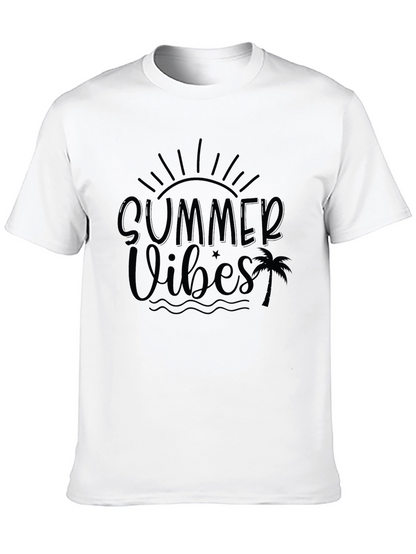 Summer Vibes Black Graphic T-Shirt
