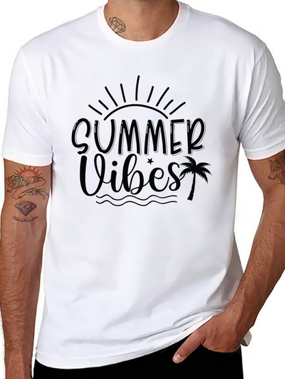 Summer Vibes Black Graphic T-Shirt