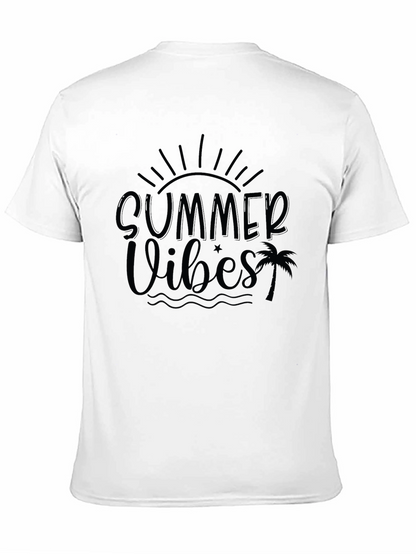 Summer Vibes Black Graphic T-Shirt