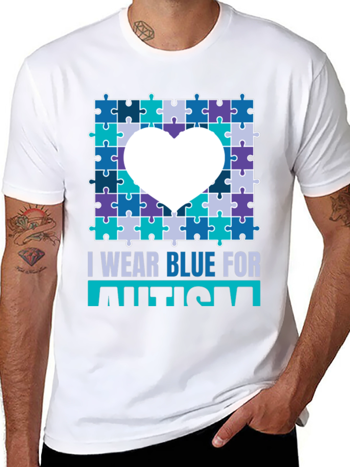 Autism Awareness Puzzle Heart T-Shirt