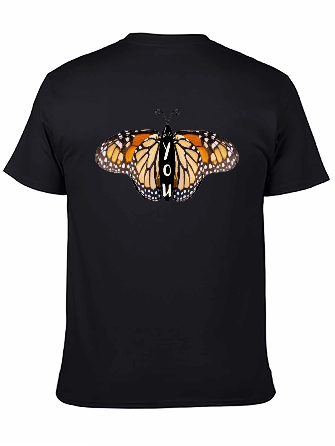 Be You Butterfly Graphic Black T-Shirt