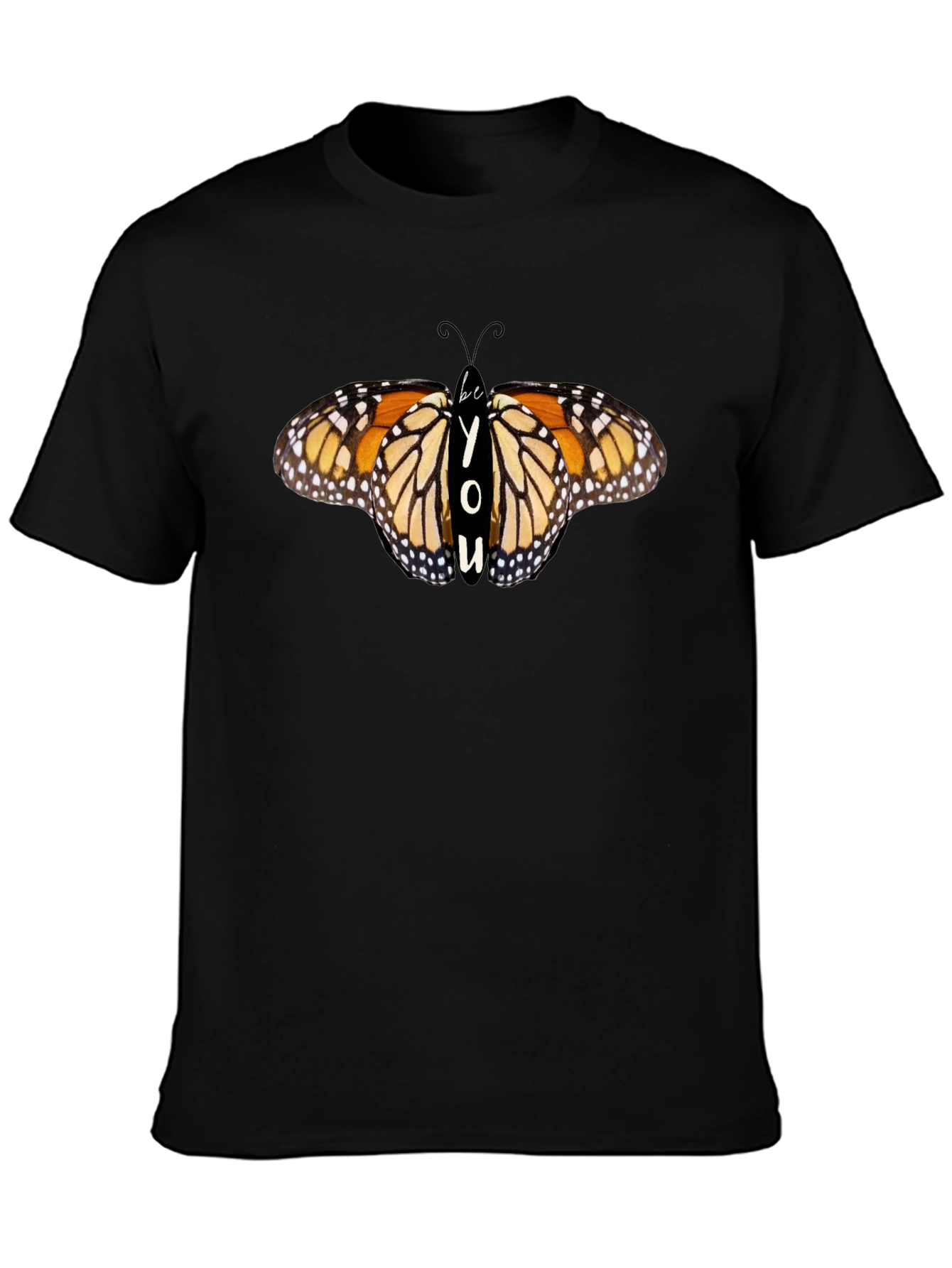 Be You Butterfly Graphic Black T-Shirt