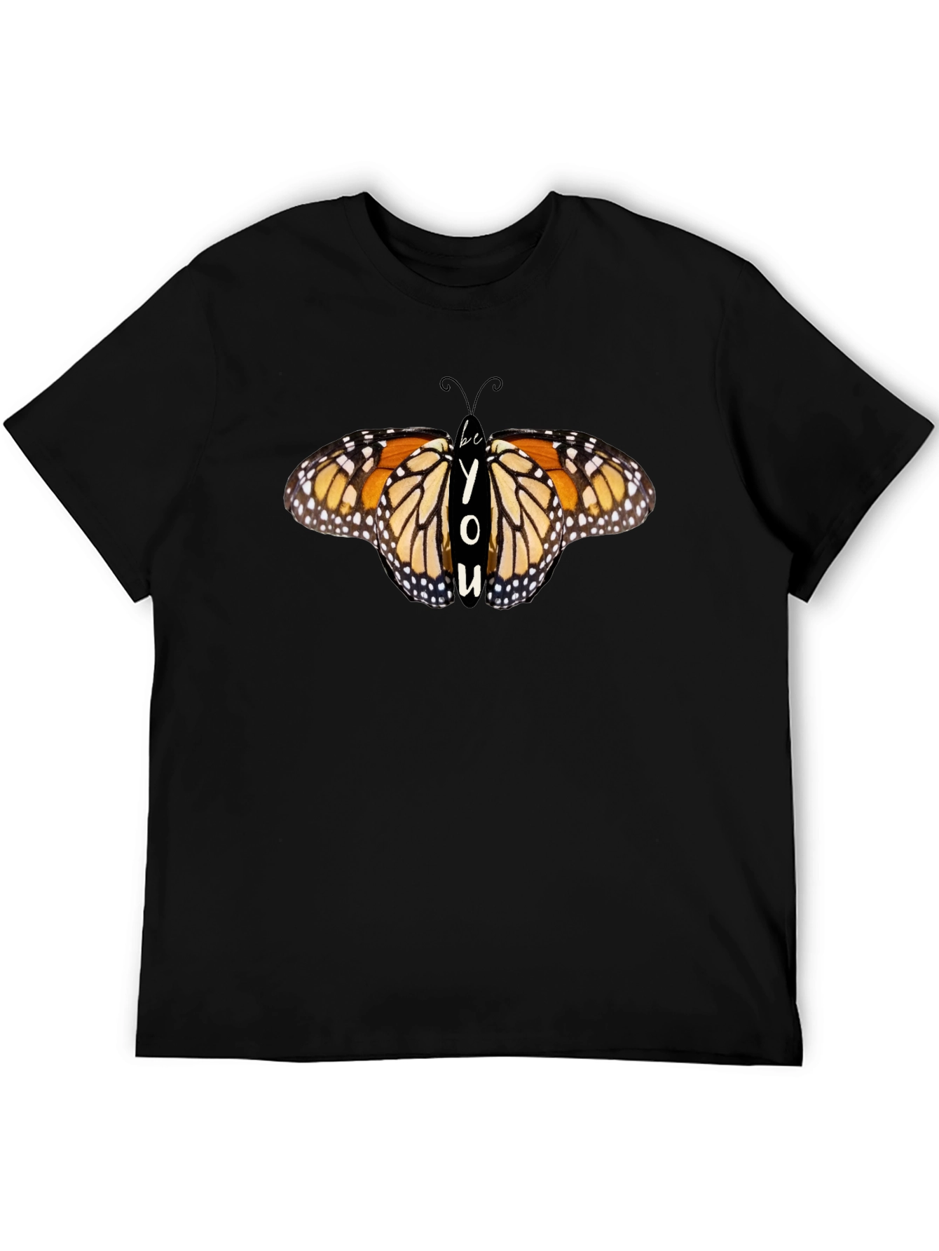 Be You Butterfly Graphic Black T-Shirt
