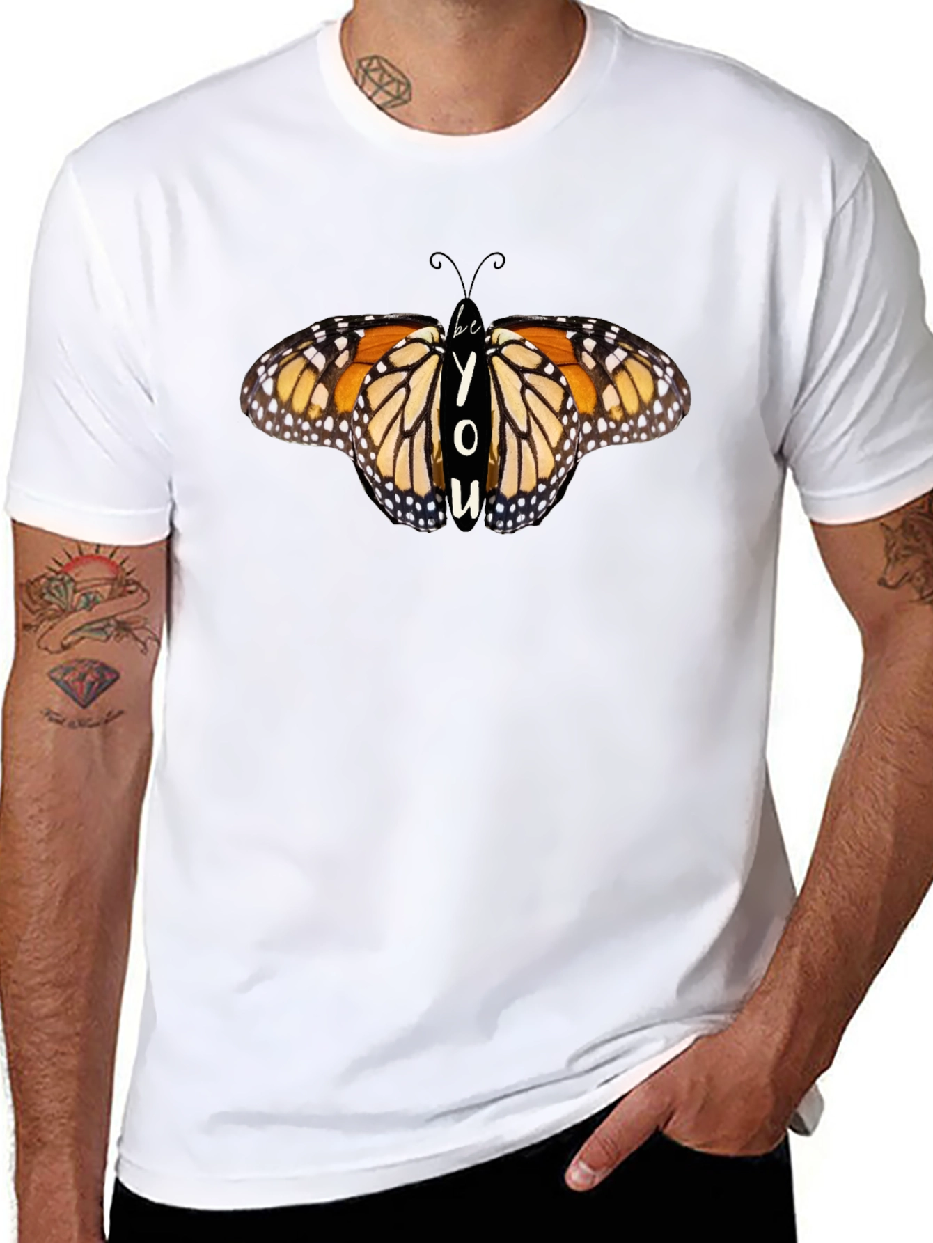 Be You Butterfly Graphic Black T-Shirt