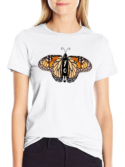 Be You Butterfly Graphic Black T-Shirt