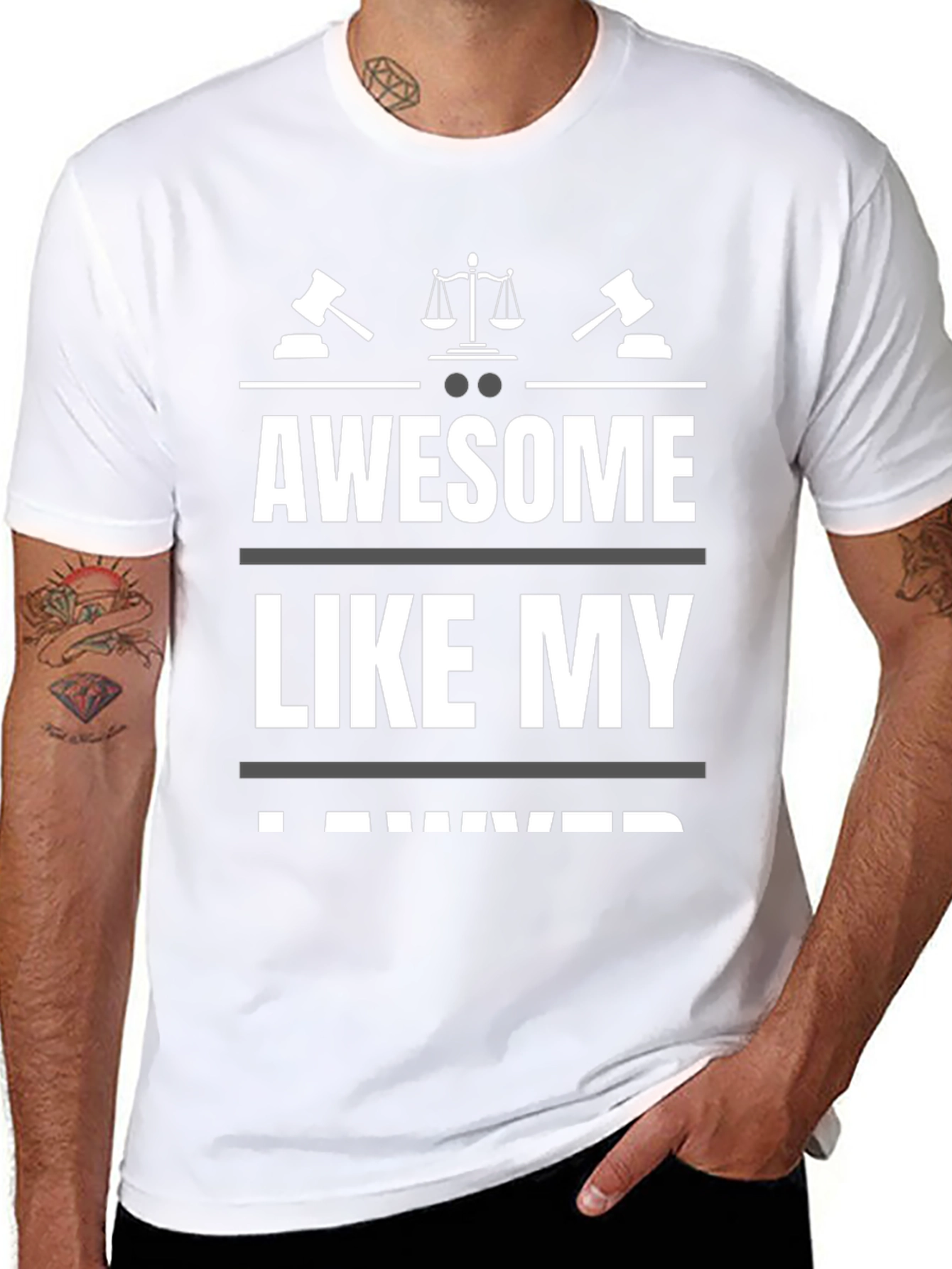 Awesome Like My Lawyer T-Shirt - Black Novelty Tee
